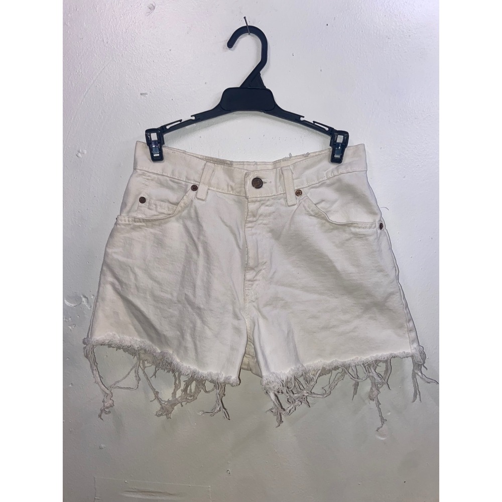 Vintage Levis 550 Coastal Western Denim Shorts High Waisted Distressed Cutoff